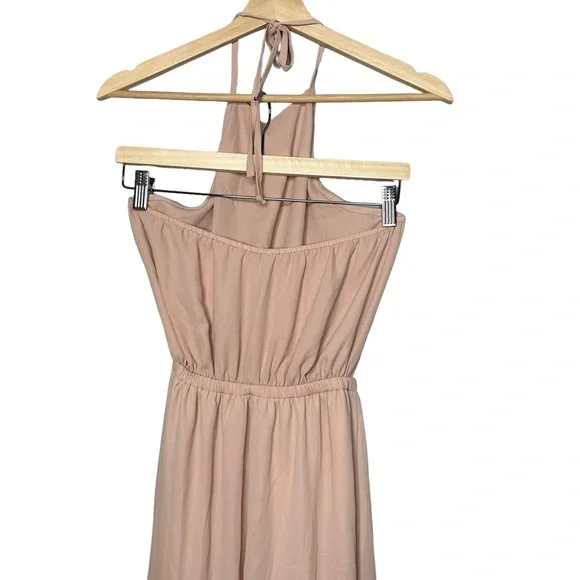 Show Me Your Mumu Heather Halter Dress Dusty Blush NEW